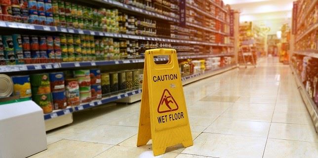Grocery store slip and fall